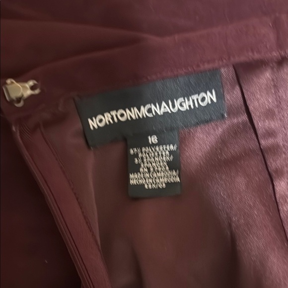 Norton McNaughton Burgundy Pencil Skirt Maxi Work - Picture 5 of 7